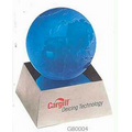 3" Blue Crystal World Globe Award